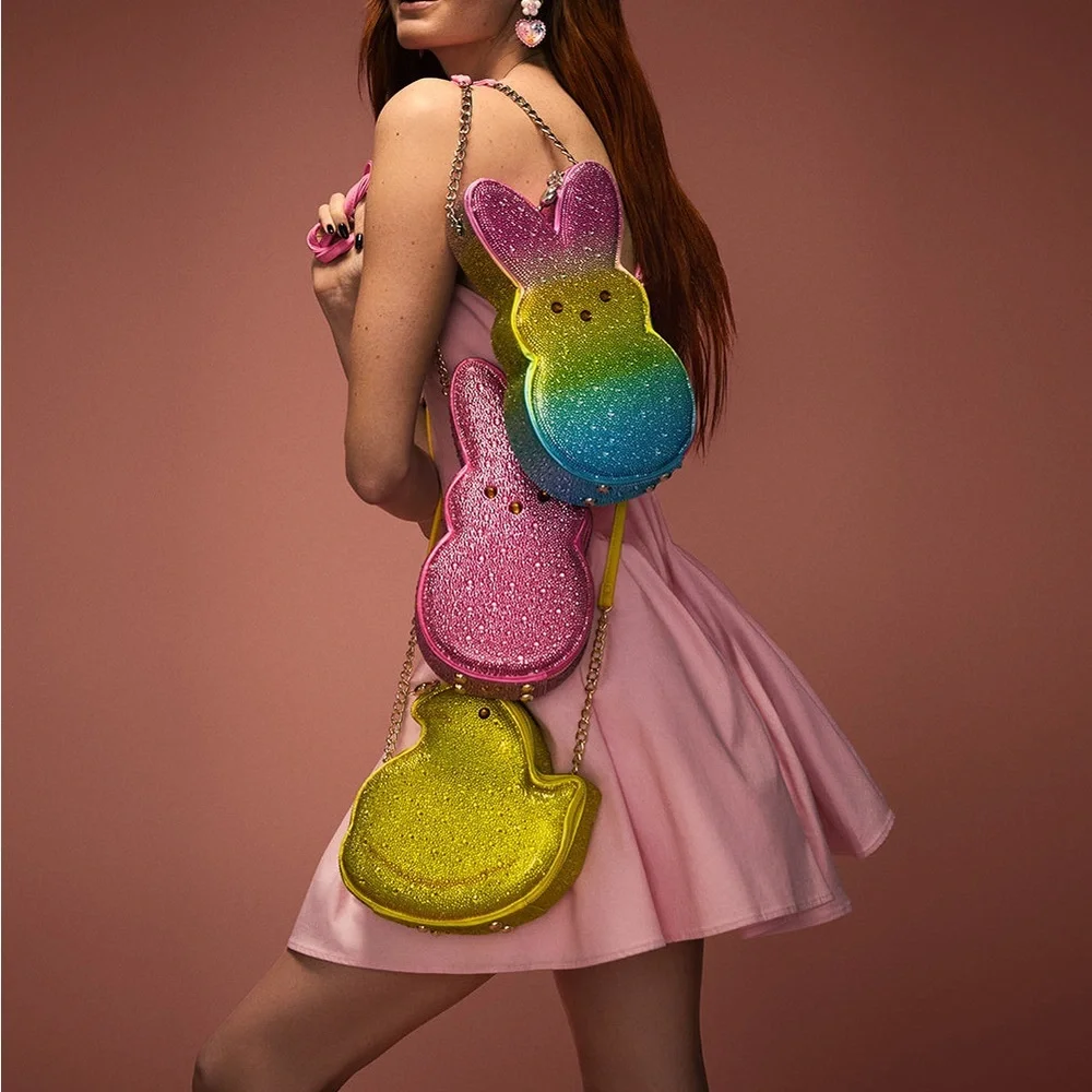 PEEPS® RHINESTONE BUNNY CROSSBODY RAINBOW - Picture 2 of 9